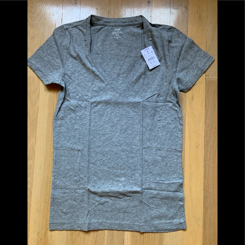 NWT J.Crew Factory Grey Slub Cotton tee